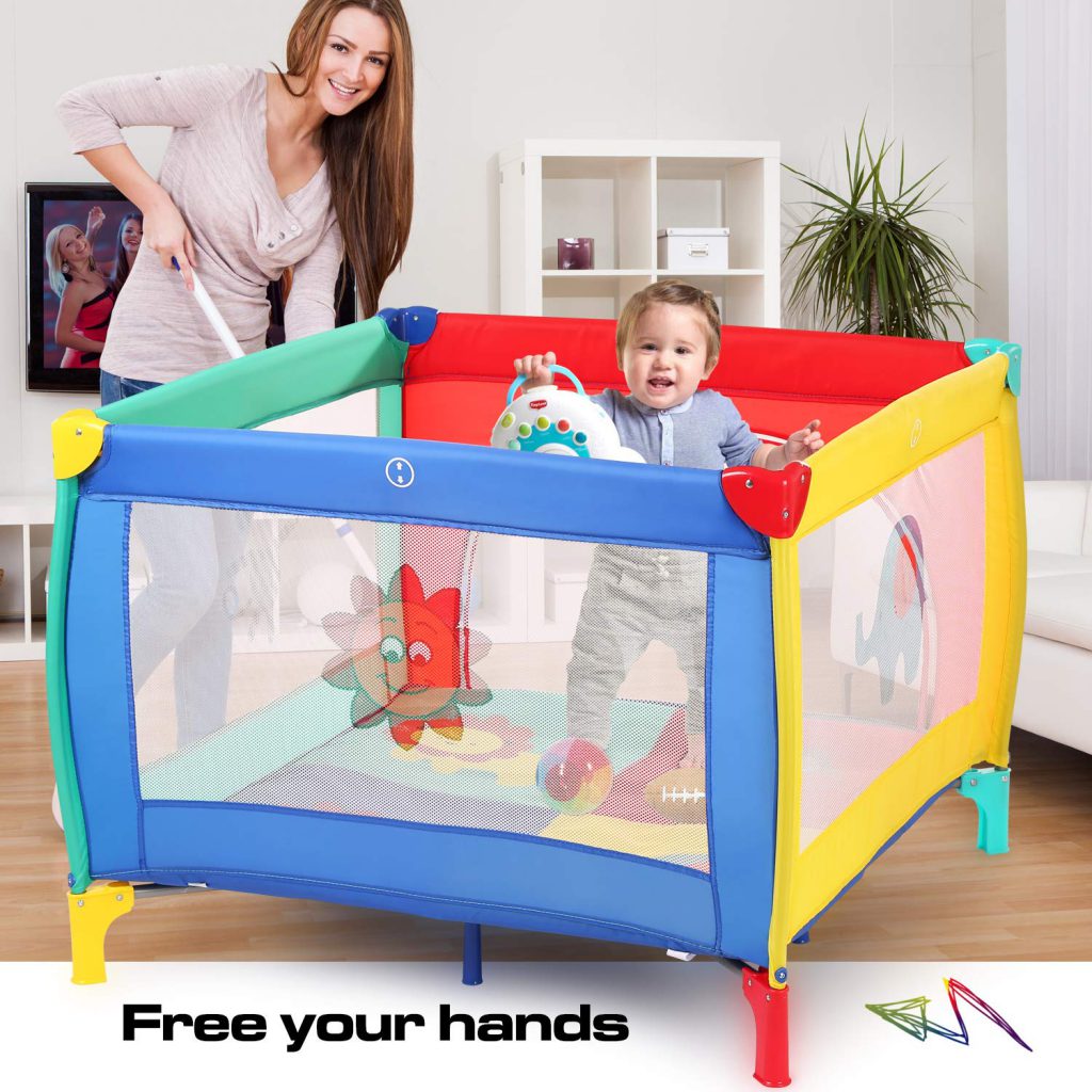 Baby Play Portable Playard Play Pen with Mattress Safety Baby Playard